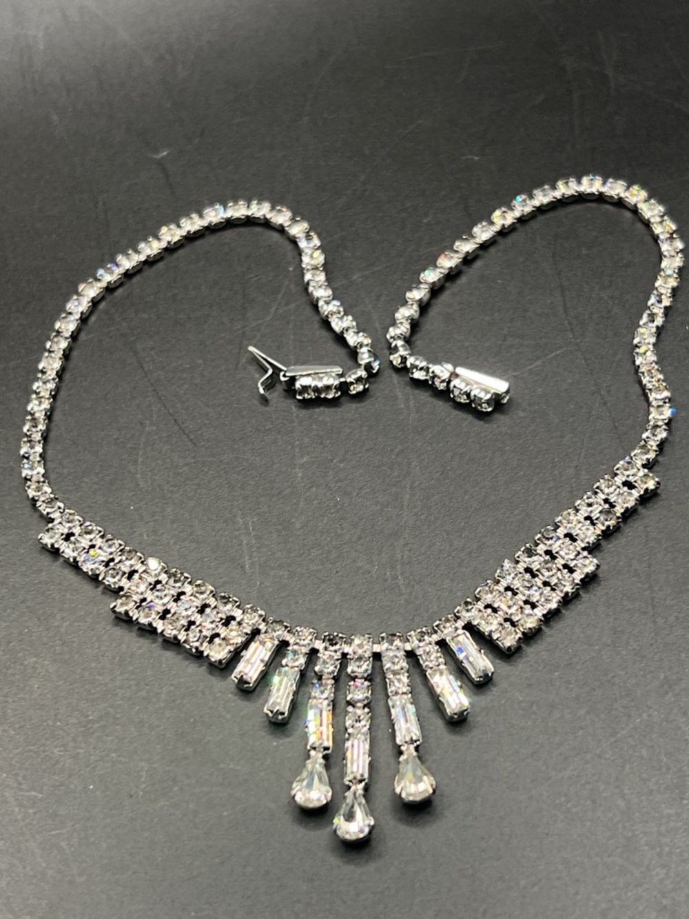 Vintage Crystal Drop - Silver Tones 27